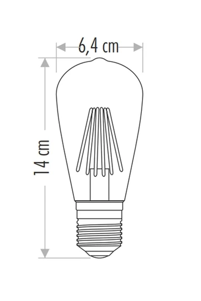 CATA 8W RUSTİK LED AMPUL AMBER ST94 - Resim 2