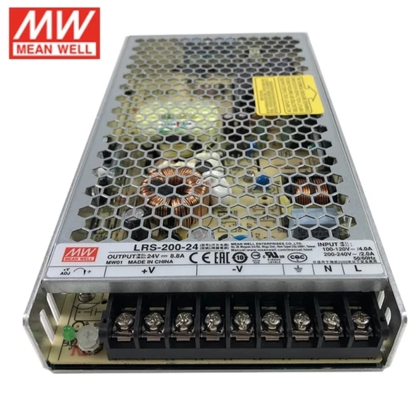 MEANWELL 24V 8,8A ADAPTÖR METAL DELİKLİ KASA 211W IP20 ürün görseli 1