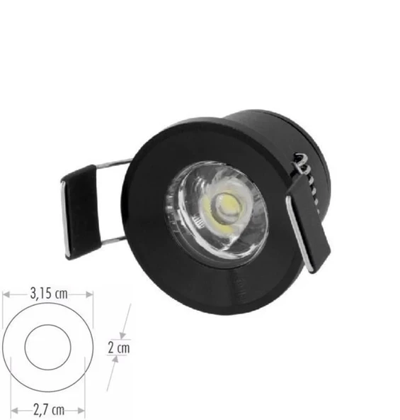 CATA 1,5 W POWER LED YILDIZ SPOT SİYAH 3500K ürün görseli 1