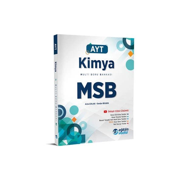Eğitim Vadisi Yayınları AYT 2023 Kimya MSB Multi Soru Bankası ürün görseli 1