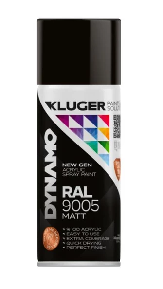 Dynamo Sprey Boya 400ml  MatSiyah ürün görseli 1