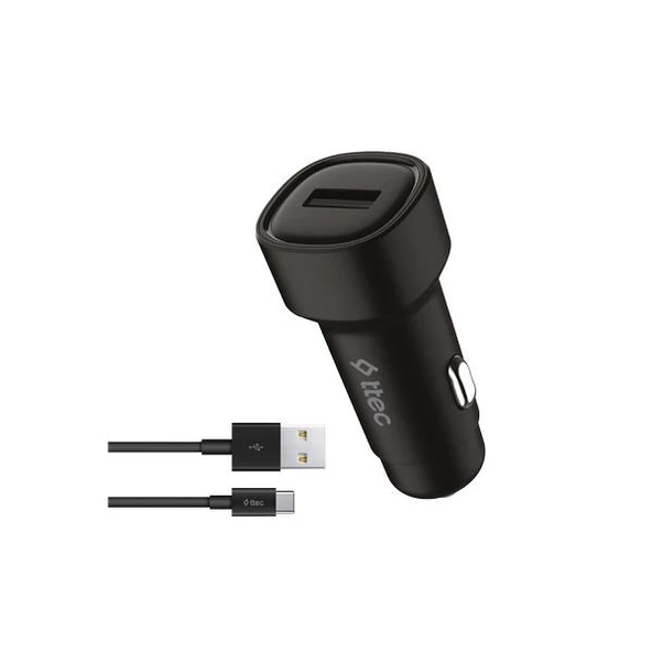 Ttec SmartCharger 12W 2.4A Araç Şarj Aleti + 120cm Type-C Kablo 2CKS30CS ürün görseli 1