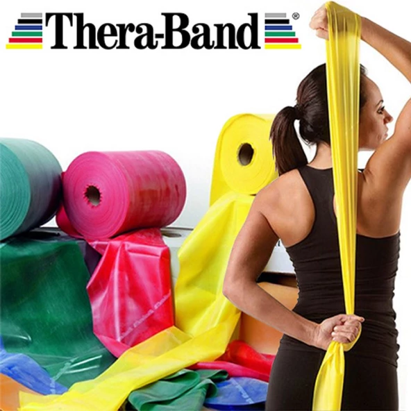 Theraband Sarı Egzersiz Pilates Bandı ürün görseli 1