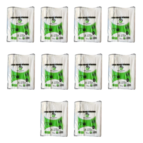 Doğanpack Şeffaf Naylon 3 lük 25x42 Cm. Bakkaliye Poşeti Torbası - 10 Kg. -Ort.1400 Adet - 10 Paket ürün görseli 1