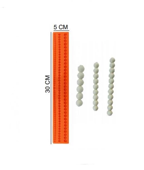 ŞEKER HAMUR KALIBI SİLİKON İNCİ ZİNCİR 5*30 CM ürün görseli 1