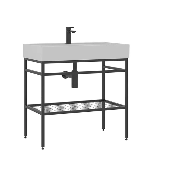 Orka Capetown 80 cm Beyaz Banyo Dolabı Alt Modül ve Lavabo ürün görseli 1
