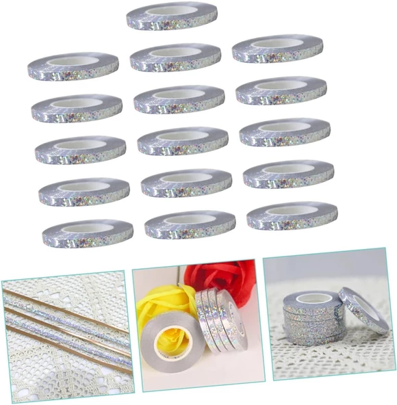 Gümüş Helogramlı 5mm 10 Metre 1 Adet - Resim 2