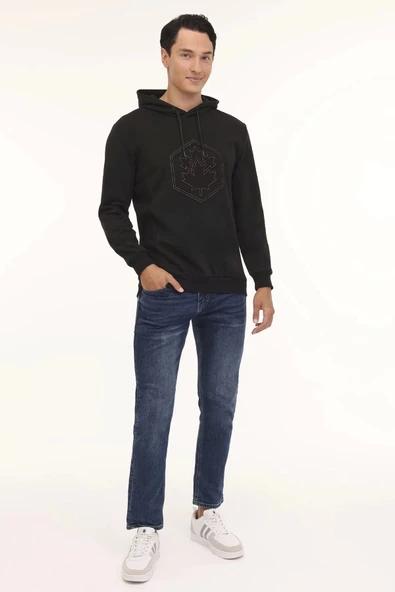 Lumberjack A10188949208010 Siyah Erkek Sweatshirt - Resim 3