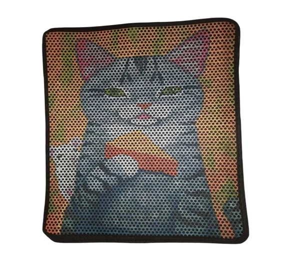 Nanbell Büyük Elekli Çift Katlı Kedi Kumu Paspası 75X59 cm Desenli No:10 ürün görseli 1