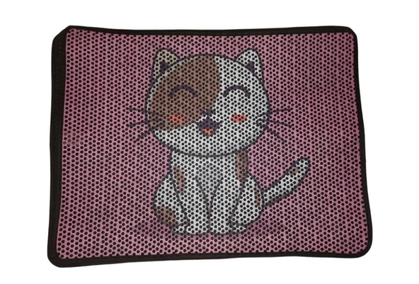 Nanbell Büyük Elekli Çift Katlı Kedi Kumu Paspası 75X59 cm Desenli No:11 ürün görseli 1