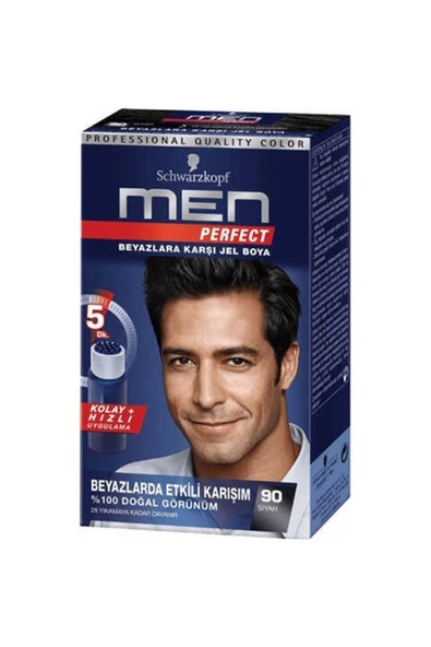 Schwarzkopf Men Perfect Saç Boyası 90 - Siyah ürün görseli 1