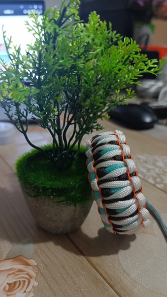 Paracord karışık renk dragon bileklik ürün görseli 1