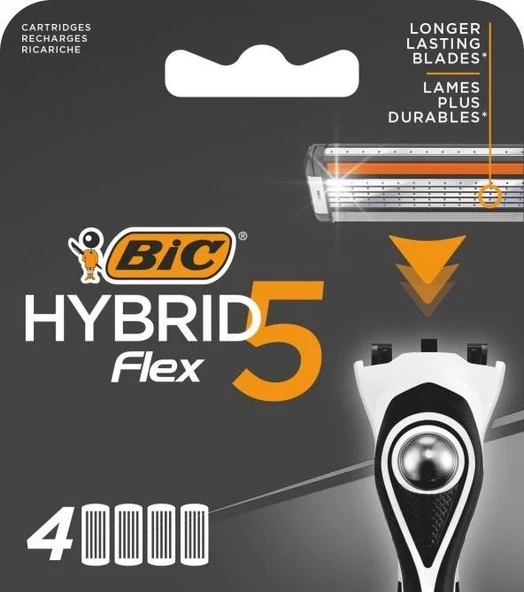 Bic Flex 5 Hybrid 4 Lü Yedek Tıraş Bıçağı Kartuşu 5 Bıçaklı ürün görseli 1
