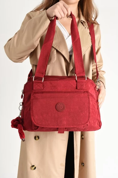 Klinkır Omuz Çantası Çok Cepli Hafif Kumaş 30*25 Cm Çapraz Postacı Çanta Günlük Kullanıma Uygun ürün görseli 1
