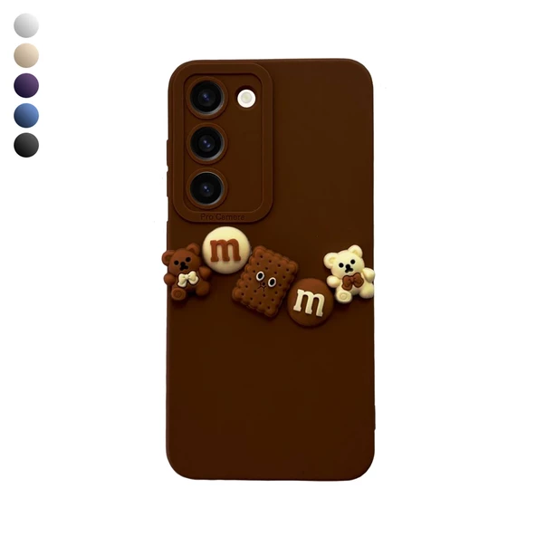 Samsung Galaxy S23 Kılıf 3D M Bear Kamera Korumalı Silikon Kapak ürün görseli 1