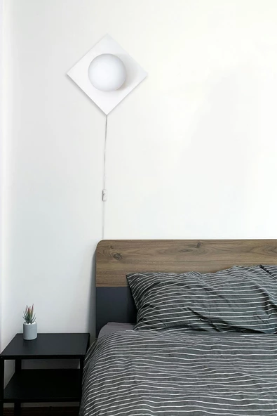 D-light Kare Aplik Fişli Beyaz ürün görseli 1