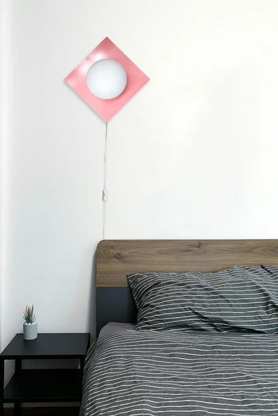 D-light Kare Aplik Fişli Pembe ürün görseli 1