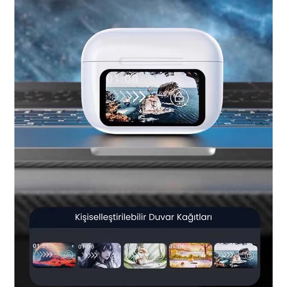 AİRPODS PRO 2 ANC OLED DOKUNMATİK EKRANLI - Resim 4