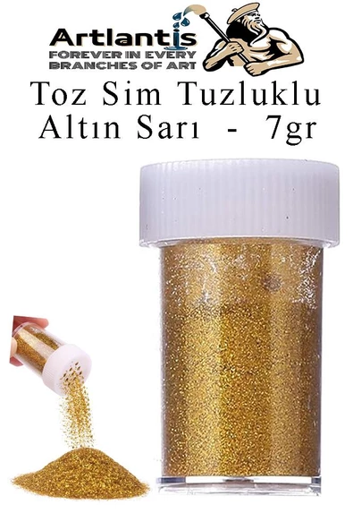 Renkli Toz Sim Tuzluklu 7 gr 1 Adet Renkli Toz Sim Epoksi Reçine Okul Etkinlik Dekarasyon Slime ürün görseli 1