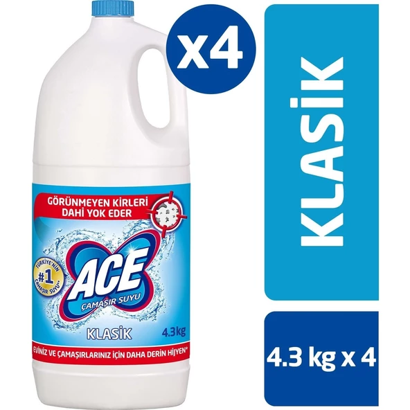Ace Çamaşır Suyu 4lt x 4 ADET ürün görseli 1