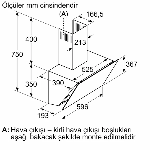 Bosch DWK67PJ60T Siyah Duvar Tipi Davlumbaz - Resim 6