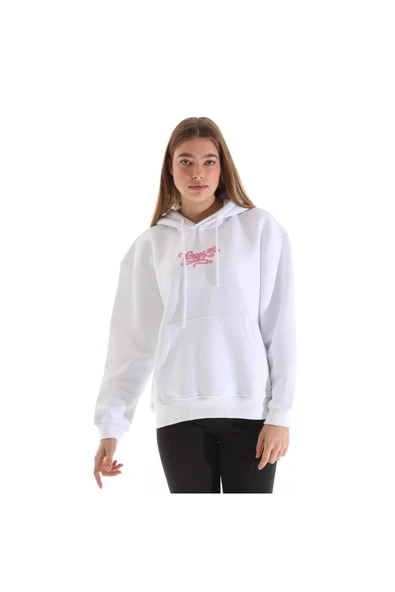 Kadın Nakış Detaylı Kapüşonlu Sweatshırt - Resim 6