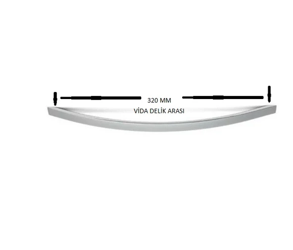 TEKDEKOR YAPI MOBİLYA KULP 320 MM KROM 3 ADET - Resim 2