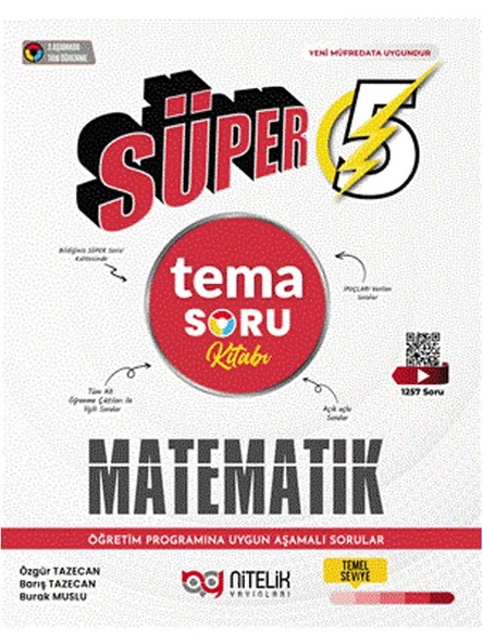 NİTELİK 5.SINIF SÜPER MATEMATİK TEMA SORU KİTABI*YENİ* ürün görseli 1