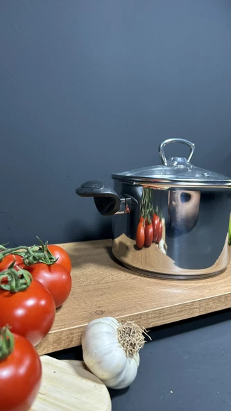 304 DERİN TENCERE ÇELİK 16 CM - Resim 2