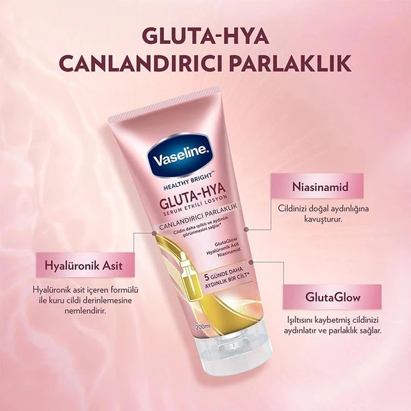 Vaseline Gluta - Hya Serum Etkili Vücut Losyonu 200 ml - Resim 6