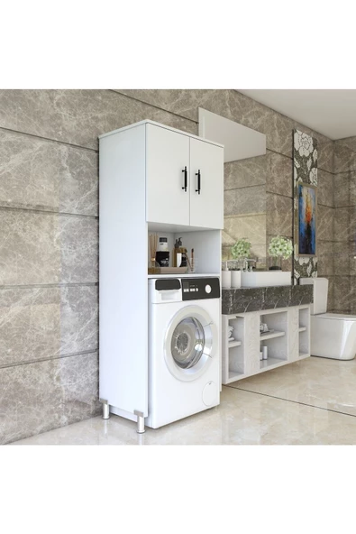 ESMOPA MOBİLYA Çok Amaçlı Banyo Çamaşır Makinası Dolabı ürün görseli 1