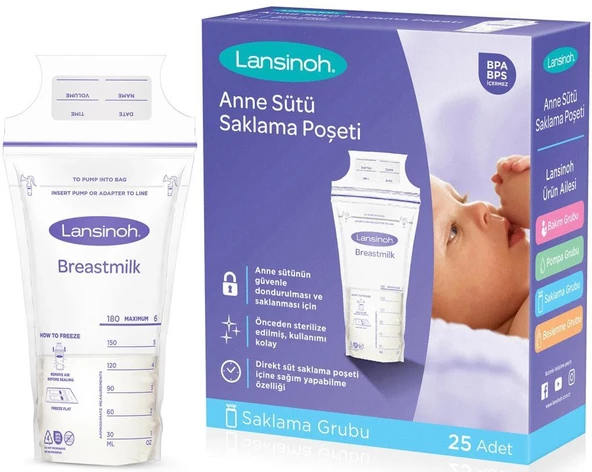 Lansinoh Anne Sütü Saklama Poşeti 25 Adet ürün görseli 1