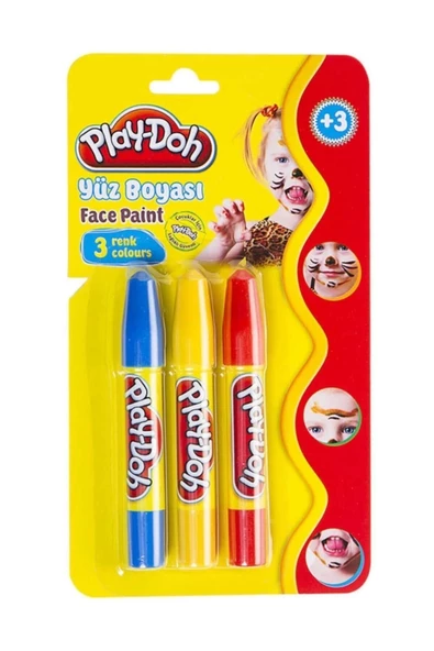 PLAY-DOH 3 LÜ YÜZ BOYASI ürün görseli 1