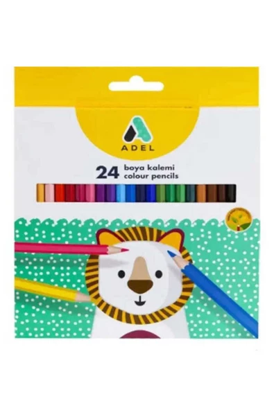 ADEL 24 RENK KURU BOYA KARTON KUTU - Resim 3