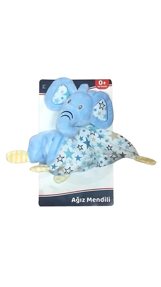 Vavbaby Peluşlu Ağız Mendili Mavi Fil ürün görseli 1