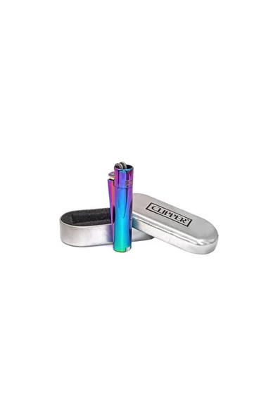 Gökkuşağı Renkli Clipper Metal Çakmak (Renk Gökkuşağı) ürün görseli 1