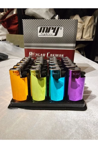 TOSCOW Metal Taşlı Çakmak 24 Adet ürün görseli 1