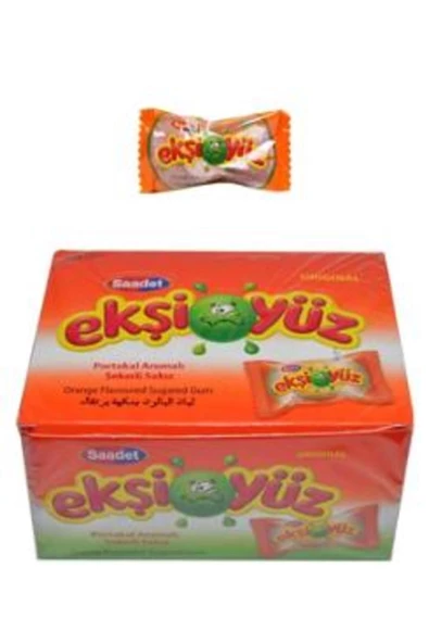 SAADET Ekşiyüz Sakız 100 Adet Portakal Aromalı ürün görseli 1