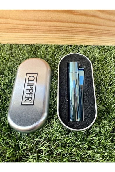 CLİPPER Parlak Deep Blue Taşlı Çakmak ürün görseli 1