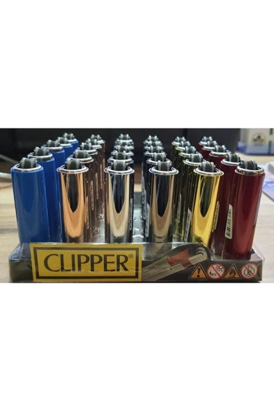 CLİPPER Metal Kılıflı Micro Çakmak Karışık Renkler 30 Adet ürün görseli 1