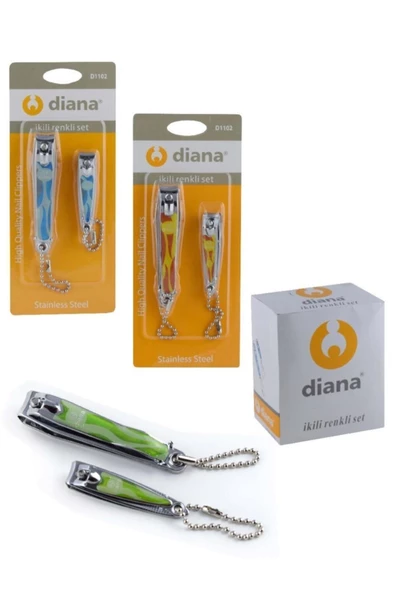 GÜNTEM Diana 2 Li Renkli Vakumlu Tırnak Makası D-1102 ürün görseli 1
