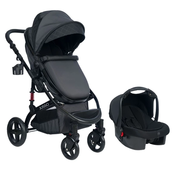 VaVbaby EliteCruise Travel Sistem Lüks Bebek Arabası Konforlu Seyahat Sistem Puset Katlanabilir Füme ürün görseli 1