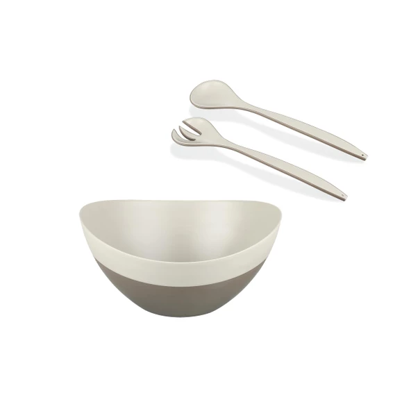 Selka Home Çift Renkli Kase ve Salata Kaşığı ürün görseli 1