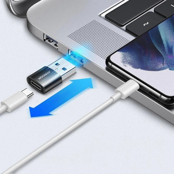 Joyroom S-H152 Adaptörü USB to Type-C Siyah - Resim 2