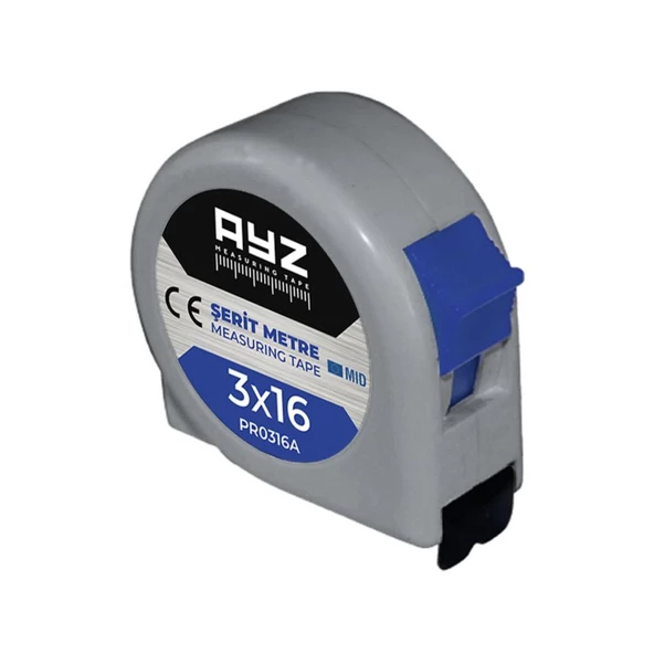 AYZ ŞERİT METRE GRİ (PR0316A) 3x16 MT ürün görseli 1