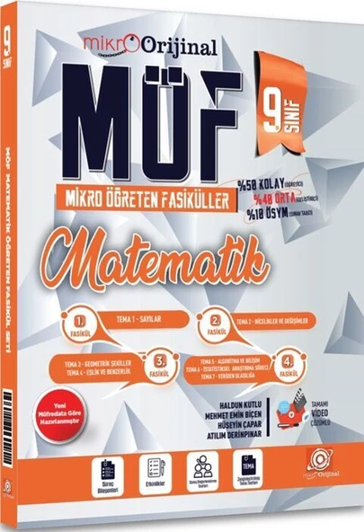 Orijinal Mikro 9. Sınıf Matematik MÖF Mikro Öğreten Fasiküller ürün görseli 1