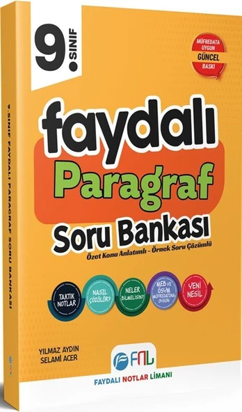 Faydalı Notlar Limanı Yayıncılık 9. Sınıf Faydalı Paragraf Soru Bankası ürün görseli 1
