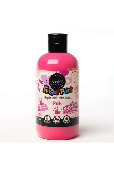 Mammacomica Dough Yıkanabilir Parmak Boyası - Pink 250ml ürün görseli 1