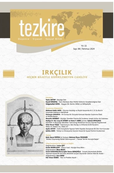 Tezkire Dergi 88.Sayı Temmuz 2024 -Irkçılık ürün görseli 1