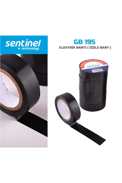 Sentinel Siyah Elektrik Bantı ( Izole Bant ) 10 Adet ürün görseli 1